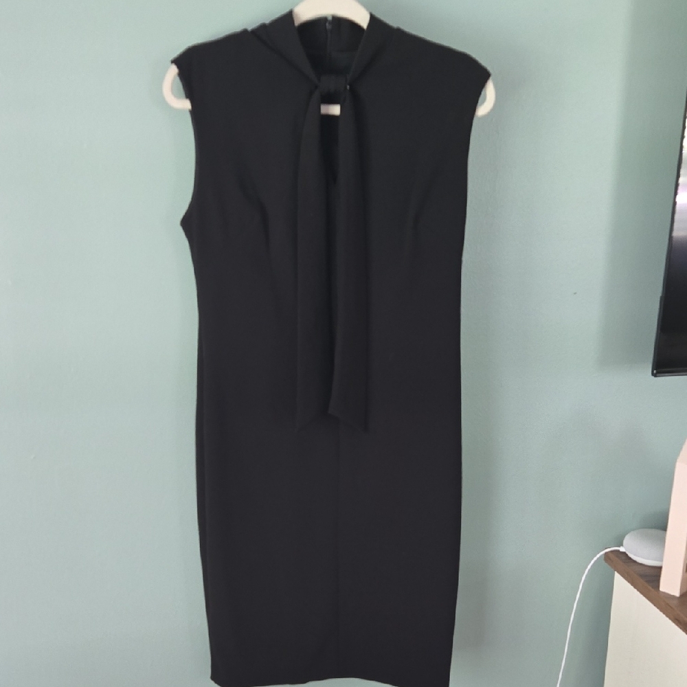 Calvin Klein Collection Black Sleeveless Sheath Dress